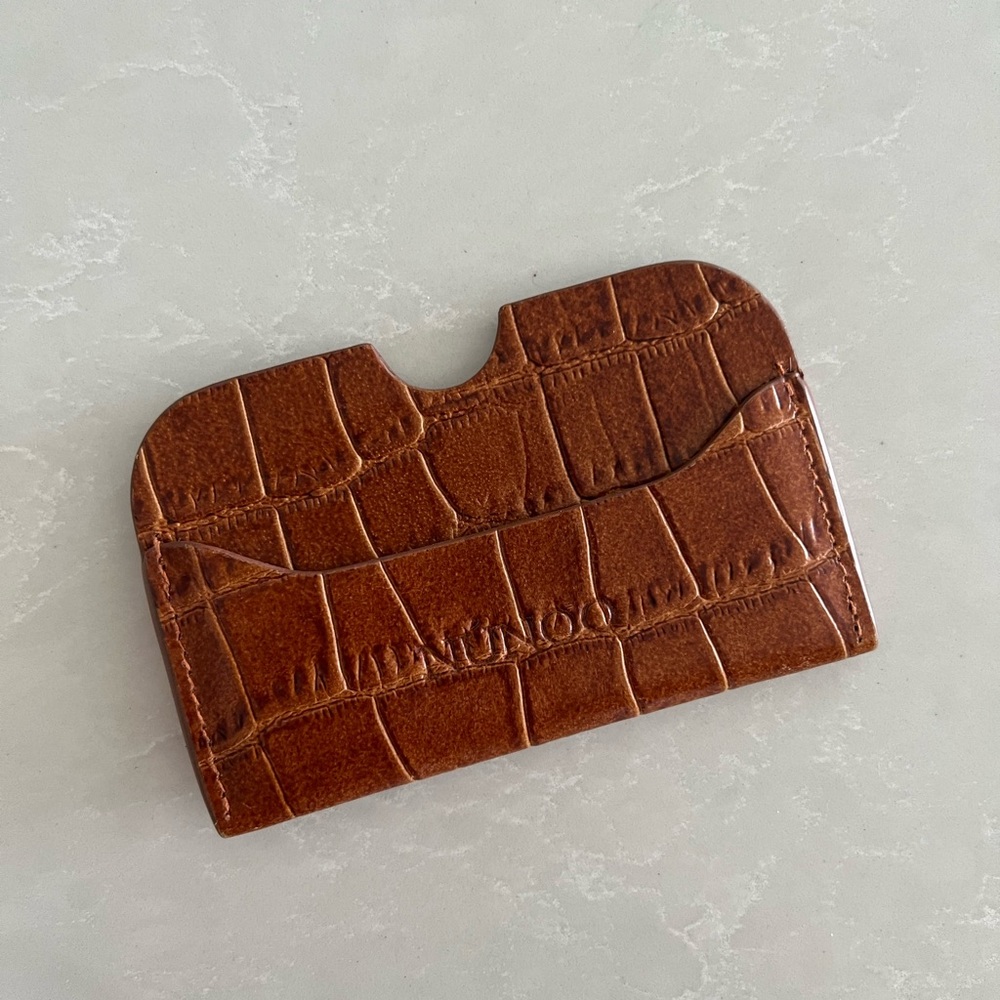 Croco cardholder with 3 slots